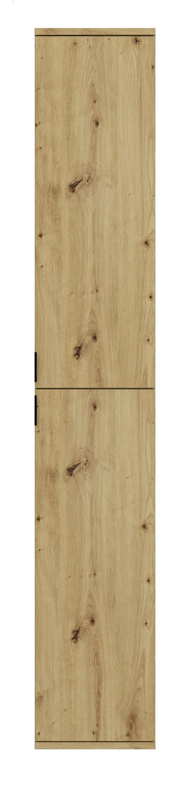 SCHUHSCHRANK Eiche 30 cm, Flurschrank mit flexibler Inneneinteilung - Schwarz/Eiche Artisan, Holzwerkstoff/Kunststoff (30/193/34cm) - Inn.Furn