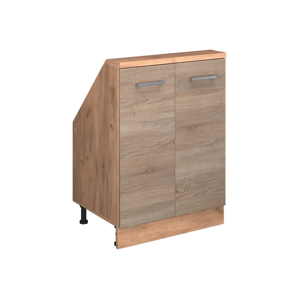 Vicco KUCHYŇSKÁ SKŘÍŇKA POD ŠIKMOU STŘECHU R-Line Sonoma 60 cm se 2 dvířky