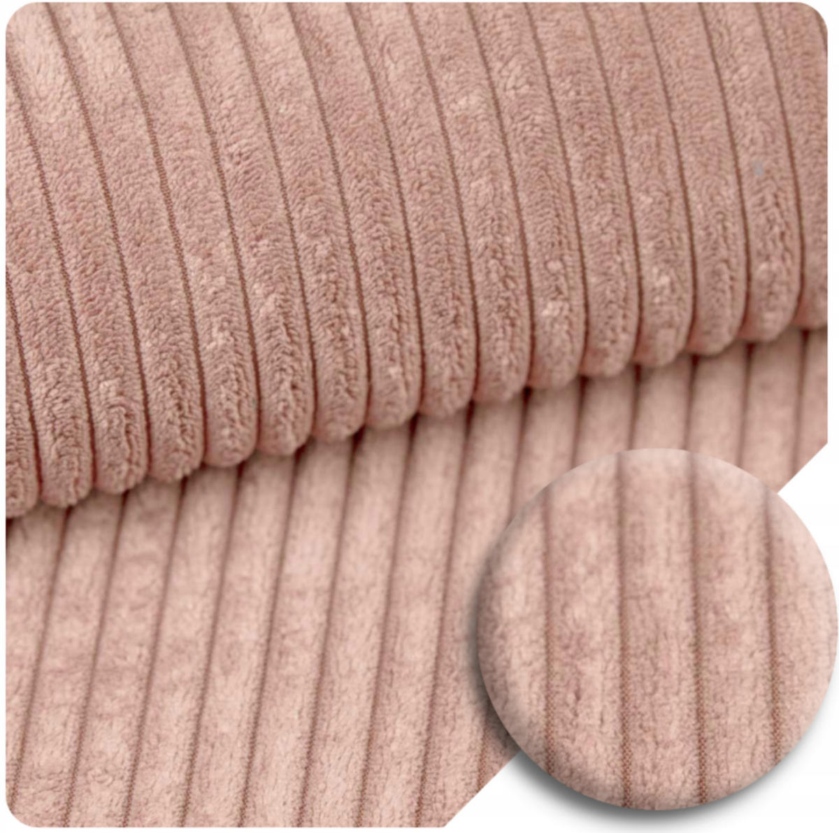 ECKSOFA Cord 300 x 200 cm Rosa mit Schlaffunktion - Pink, Textil (300/200cm) - SURB
