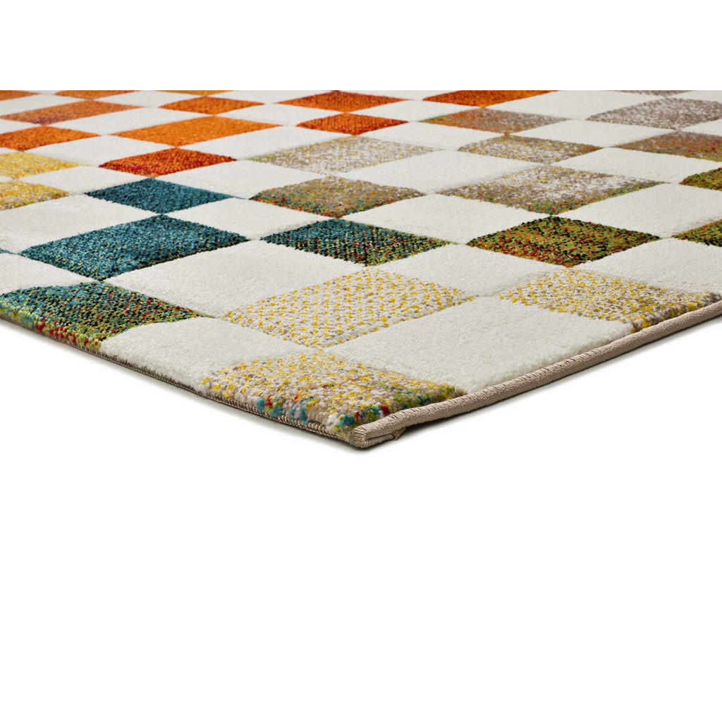 Thumbnail - Atticgo Webteppich, Mehrfarbig, Textil, Grafikmuster, Rechteckig, 140x200 cm, Oeko-Tex® Standard 100, für Fußbodenheizun...