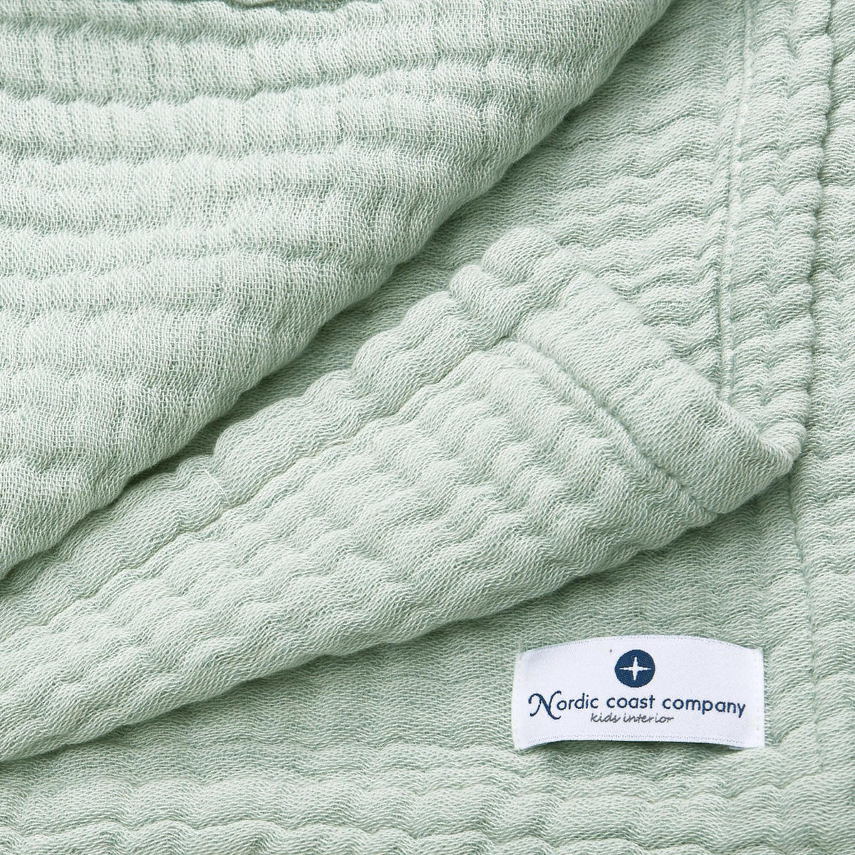 MUSSELINDECKE Mint - Mintgrün, Textil (80/80cm) - nordic coast company