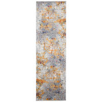 TEPPICHLÄUFER LAZUR Weiß Dunkelblau 100/1100 cm - Multicolor, Textil (100/1100cm) - Tapiso