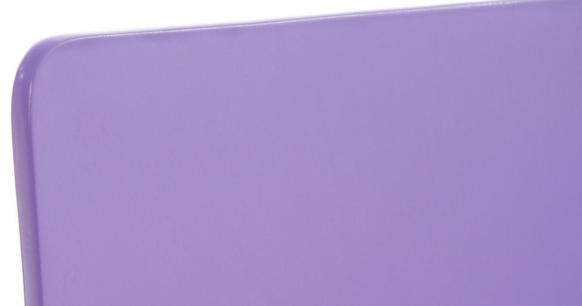 BESUCHERSTUHL Holz lila - Chromfarben/Lila, Holz/Metall (43/87/47cm) - CLP