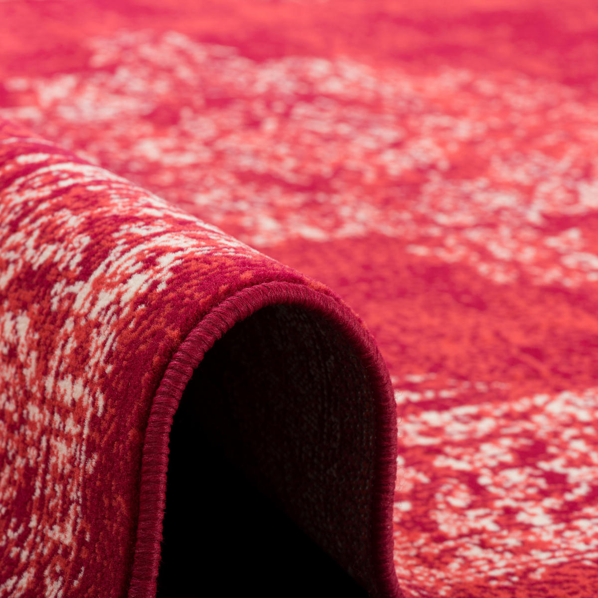 DESIGNER KURZFLOR TEPPICH MODERNE MUSTER - Rot, Textil (80/150cm) - Pergamon