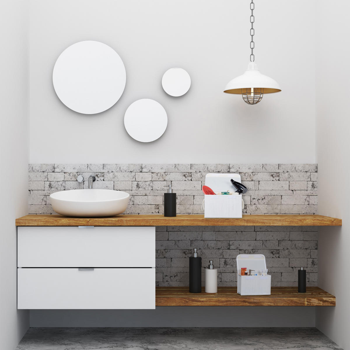 5TLG.AUFBEWAHRUNGSKORB - Grau, Holz/Wellpappe (37.5/23/27.5cm) - Relaxdays