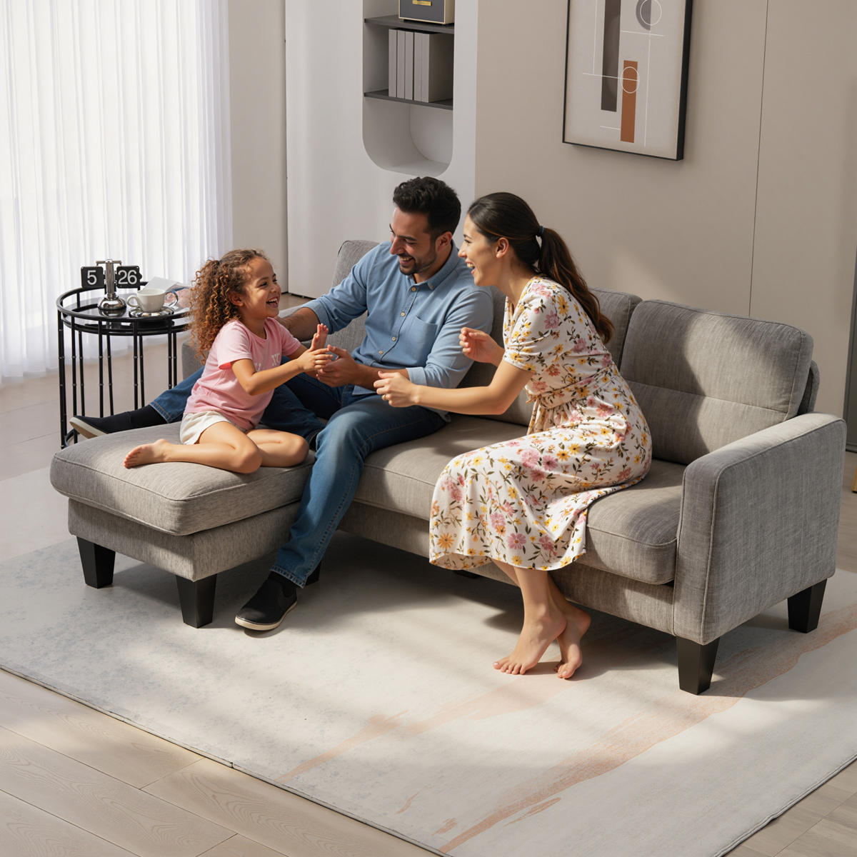 ECKSOFA Braun 186.0/130.0/84.0 cm - Braun, Textil (130/186cm)