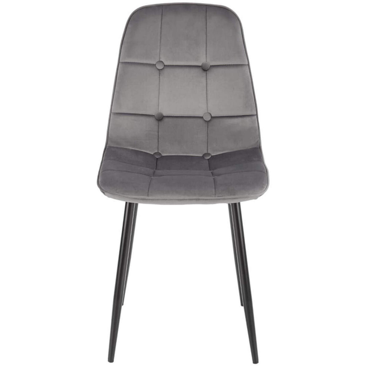 STUHL VELVO K417 - Schwarz/Grau, Holzwerkstoff/Metall (45/87/56cm) - Meblini