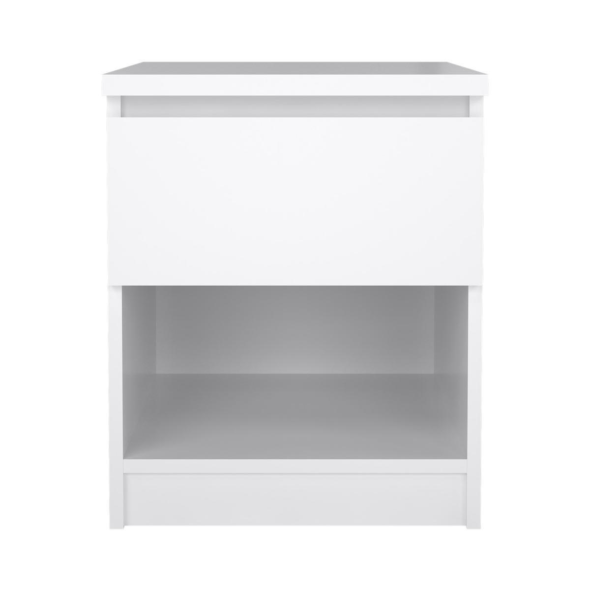 NACHTSCHRANK weiß hochglanz - Weiß, Holzwerkstoff (40/50/40cm) - ebuy24