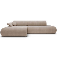 ECKSOFA Armone Beige Chenille - Beige/Schwarz, Kunststoff/Textil (286/173.5cm) - Selsey
