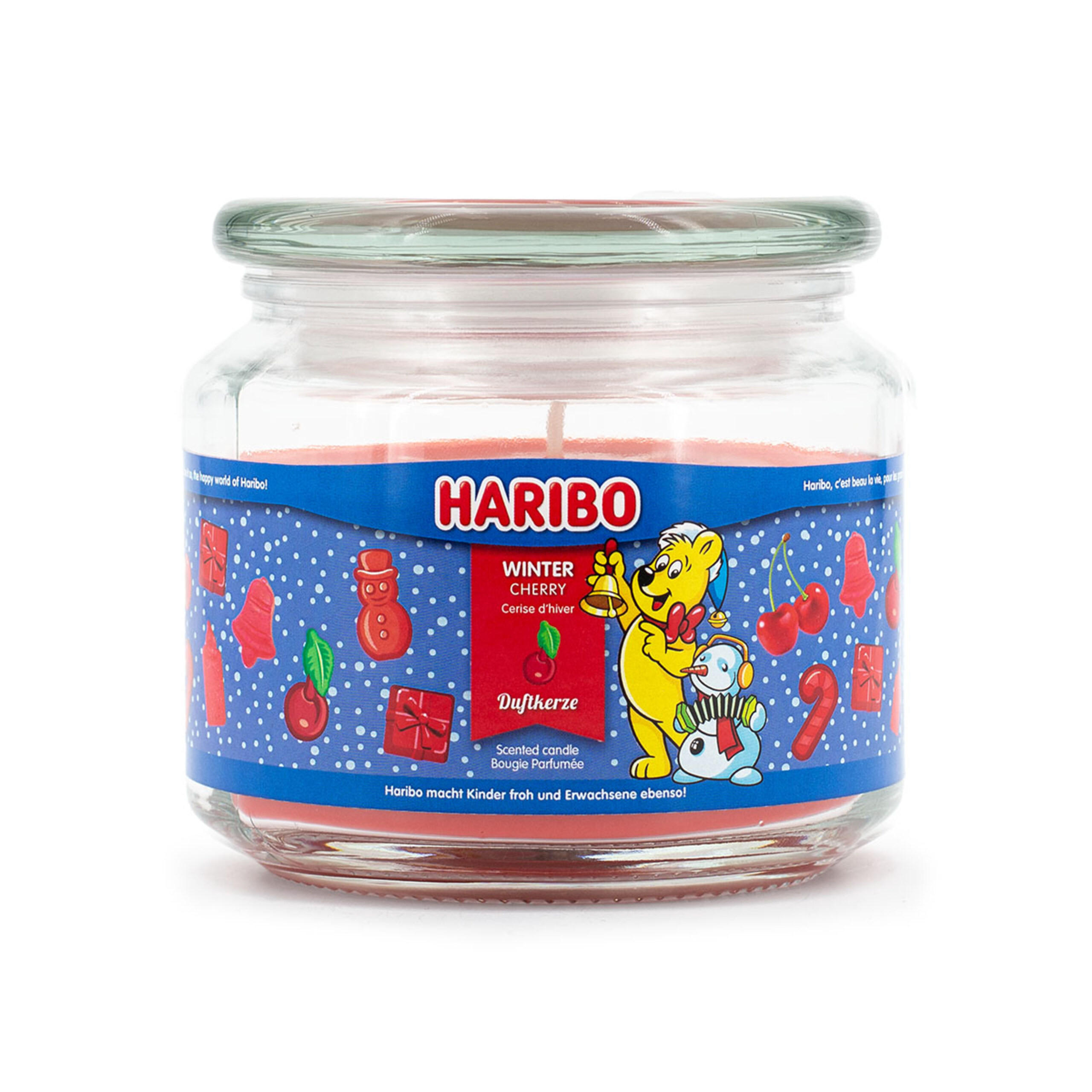 HARIBO™ Duftkerze - Rot, Naturmaterialien/Glas (9.5cm)