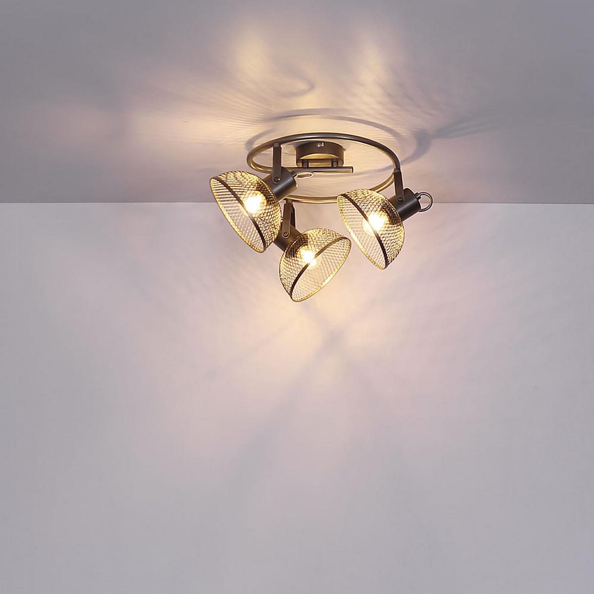 DECKENLEUCHTE MONIGA Metall Chrom Dunkel - Grau, Metall (30/30/20.6cm)