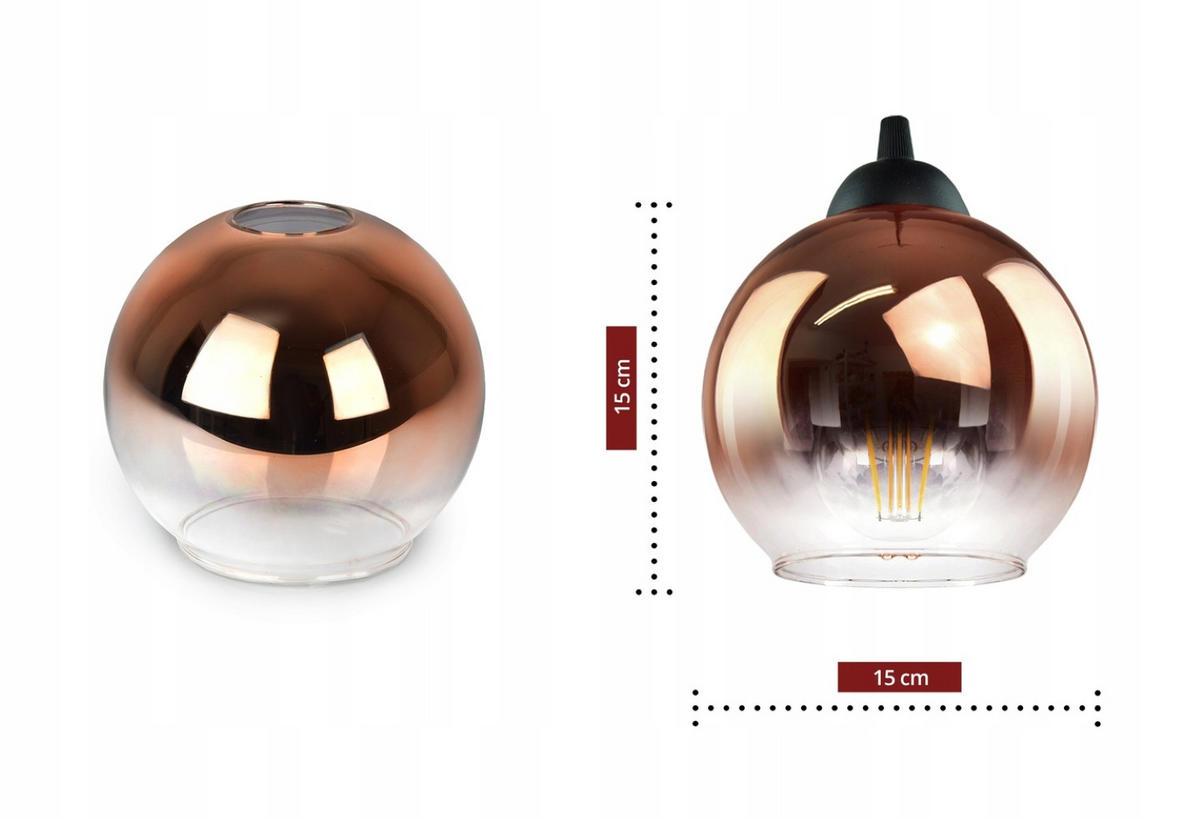 WANDLEUCHTE MASUR - Transparent/Goldfarben, Glas/Metall (20/24/15cm) - kiki design