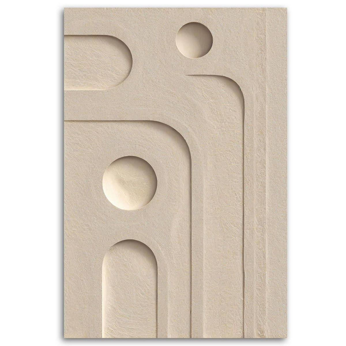 KUNSTDRUCK Beige 80/120 cm - Beige, Textil (80/120cm) - KUNSTLOFT