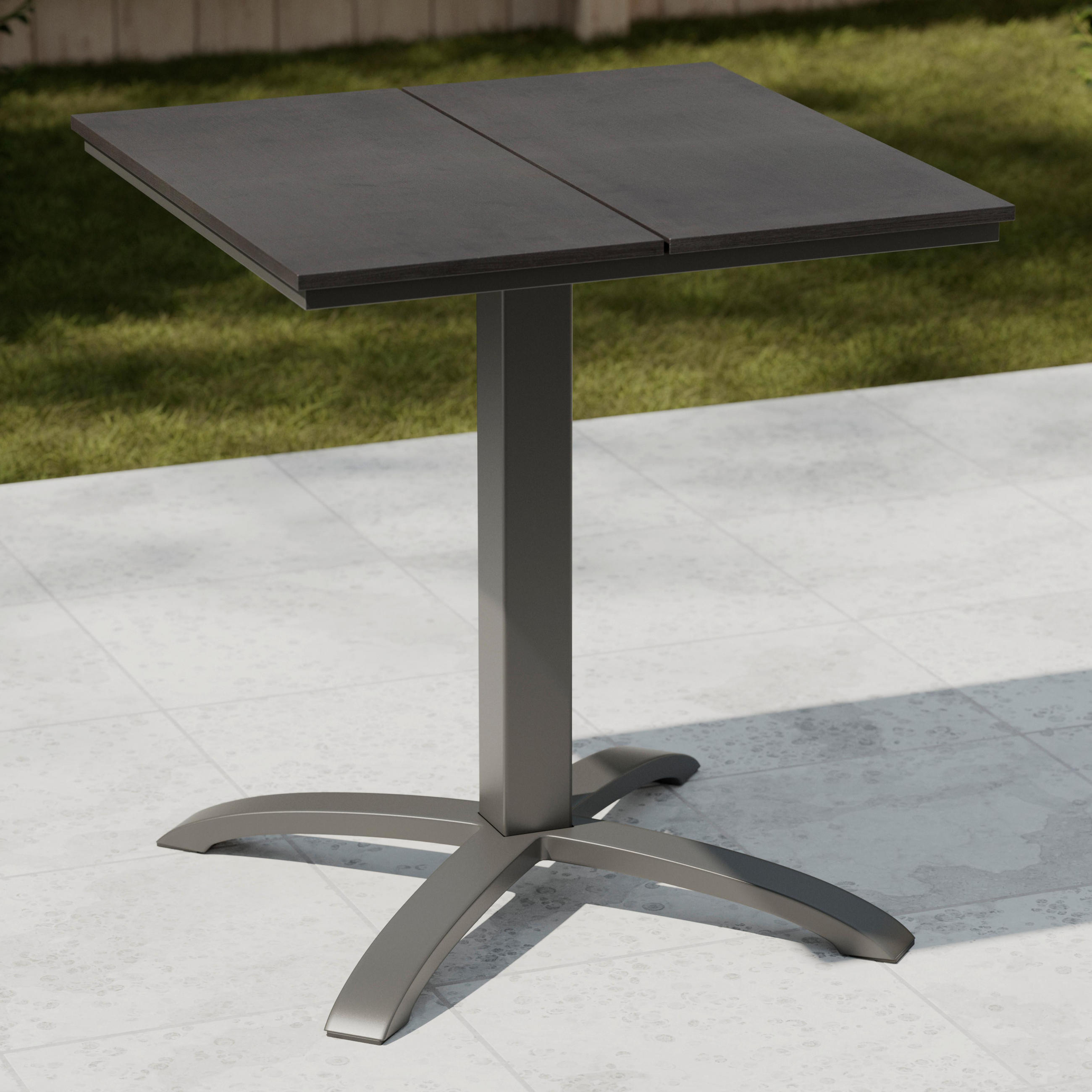 GARTENTISCH Florian 1 Schwarz 66 / 66 /72 cm - Schwarz, Metall (66/66/72cm) - Mömax