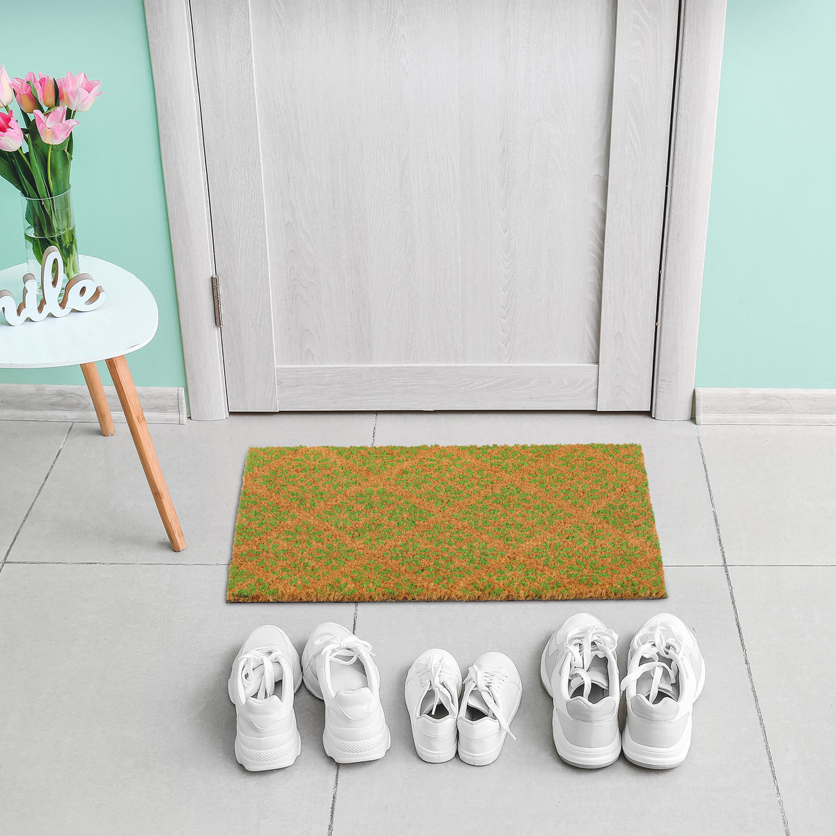 FUSSMATTE - Multicolor, Kunststoff/Textil (60/40cm) - Relaxdays