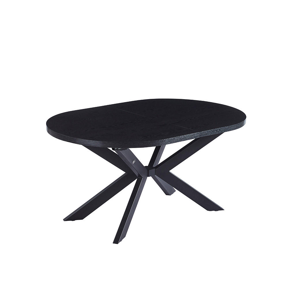 ESSTISCH OVAL AVENTI - Dark Oak, 200 x 100 cm - Schwarz, Holz (160/100/4cm) - Home Deluxe