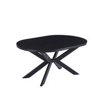 ESSTISCH OVAL AVENTI - Dark Oak, 200 x 100 cm - Schwarz, Holz (160/100/4cm) - Home Deluxe