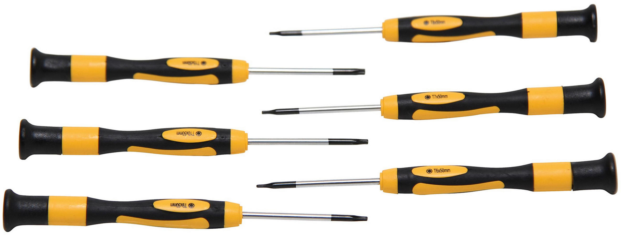 PRÄZISIONS-SCHRAUBENDREHER-SATZ | T-PROFIL (FÜR TORX) | 6-TLG. - Multicolor, Kunststoff/Metall (1/1cm) - BGS technic