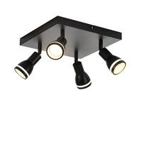 STRAHLER Oldenburg 4-flammig 20/20/15.7 cm - Schwarz, Metall (20/20/15.7cm) - Nettlife