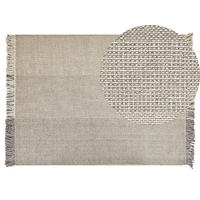 TEPPICH geflochten Tekeler 200/140 cm - Grau, Textil (140/200cm) - Beliani