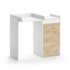 WASCHMASCHINENSCHRANK Alf Weiß 116 x 98 cm mit 4 Schubladen - Eichefarben/Weiß, Holzwerkstoff (116/98/50cm) - Vicco