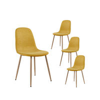 ESSZIMMERSTUHL Ellis Senf / Gelb 43 cm x 87 cm 4er-Set - Dunkelgelb, Textil (43/87/54cm) - Klast Home