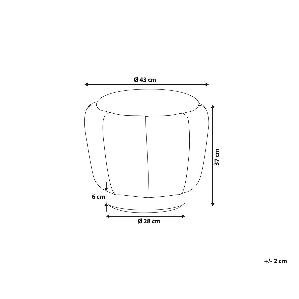 POUF Irving 43/43/37 cm - Grün, Textil (43/37/43cm) - Beliani