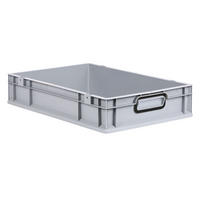 EUROBOX NextGen Color 12x40x60 cm 23 Liter Griffe schwarz zu, Grau - Schwarz/Grau, Kunststoff (40/12/60cm) - PROREGAL