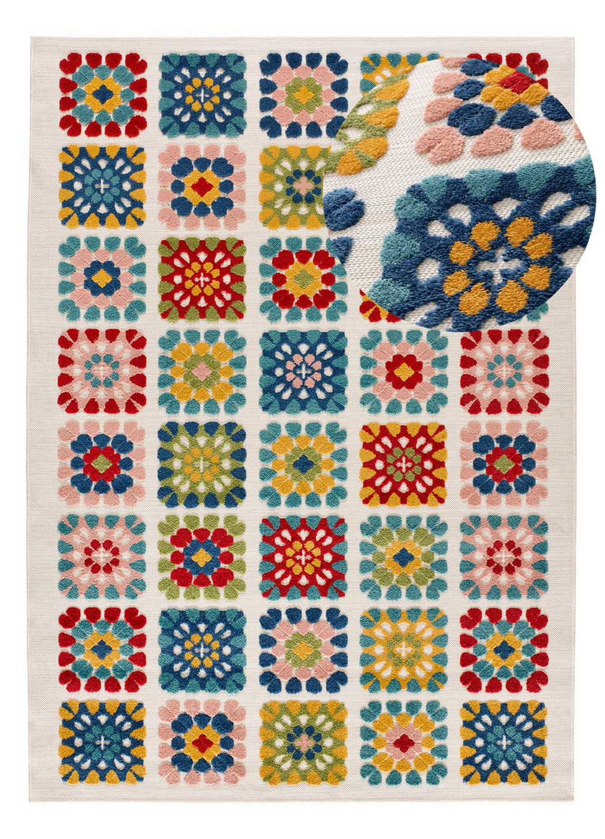 OUTDOORTEPPICH Mehrfarbiger Mila 80/150 cm - Multicolor, Kunststoff/Textil (80/150cm) - Atticgo