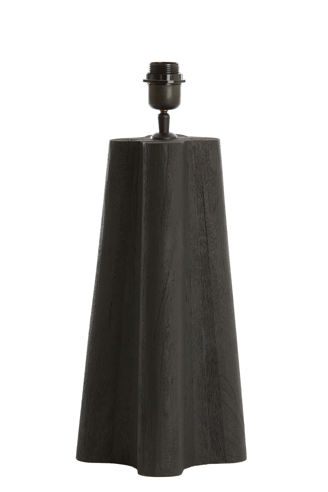 LAMPENFUSS Navelli Schwarz 15/15/40 cm - Schwarz, Holz (15/15/40cm) - Light & Living