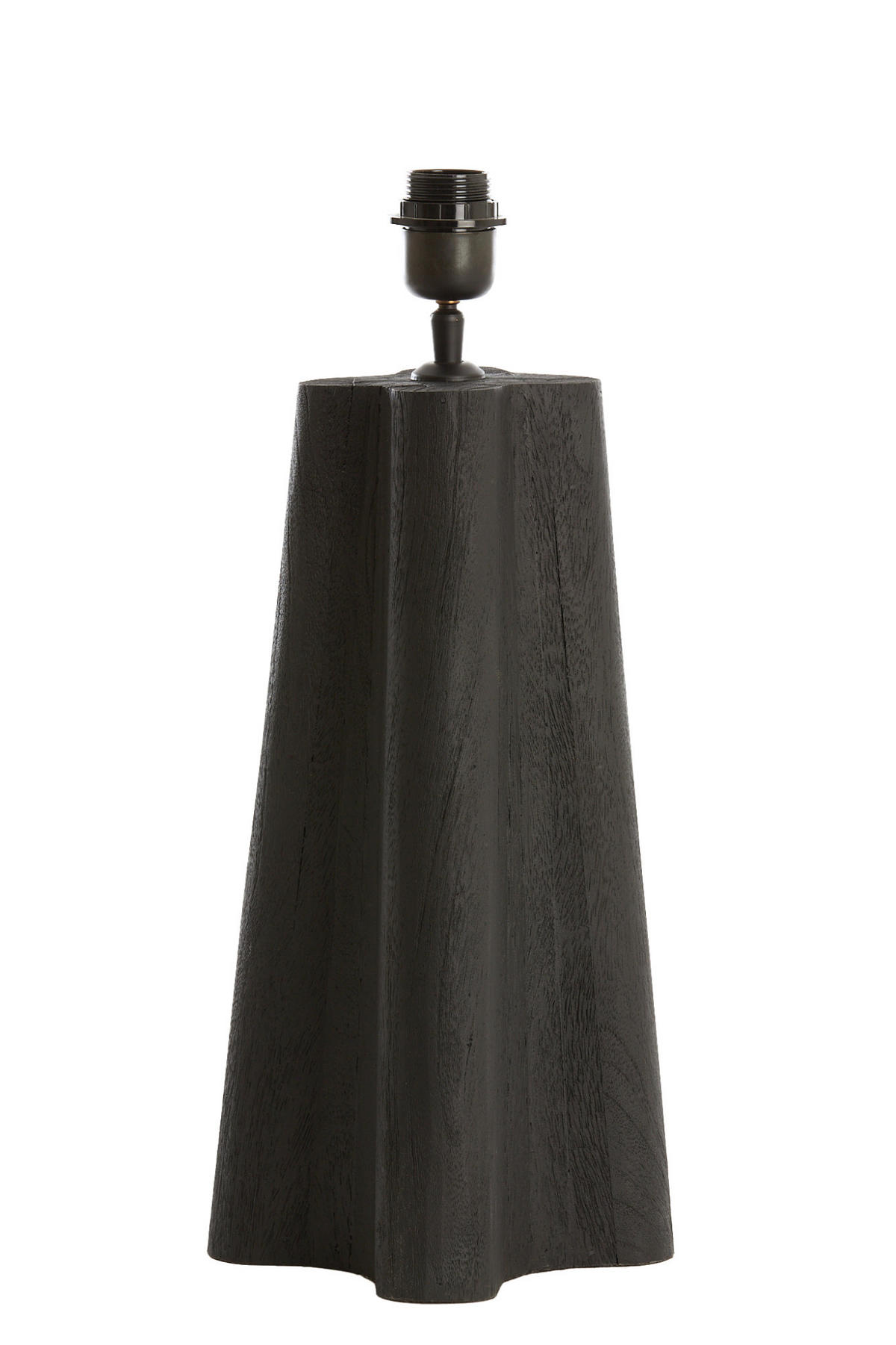 LAMPENFUSS Navelli Schwarz 15/15/40 cm - Schwarz, Holz (15/15/40cm) - Light & Living