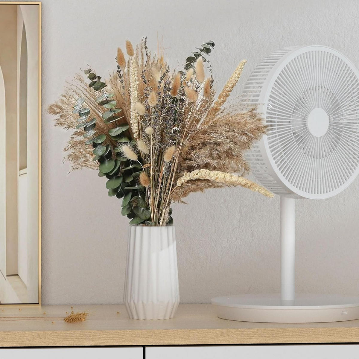 TROCKENBLUME 89 Stück, Für Home Hochzeit Esszimmertisch Deko - Multicolor, Naturmaterialien (7cm) - Kaket