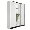 KLEIDERSCHRANK EDEN 3-Türen v1 - 156,4x205x39 cm - Weiß - Weiß, Holzwerkstoff (156.4/205/39cm) - Kier Furniture