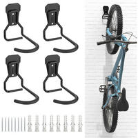 FAHRRADHALTERUNG 4-teiliges Set Schwarz - Schwarz, Metall (14/9.5/16cm)