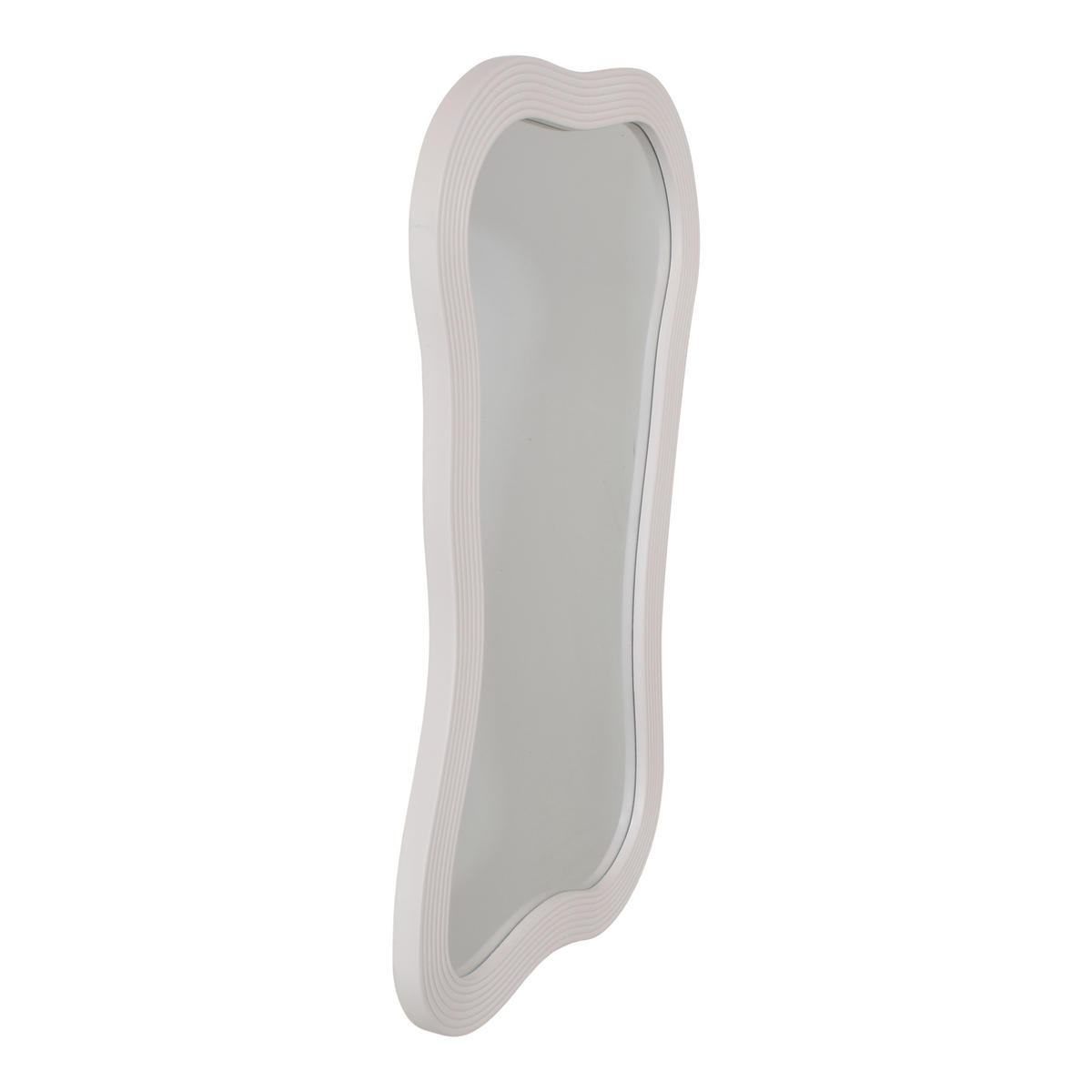 WANDSPIEGEL Wavy - Weiß, Metall (50/80/3cm)