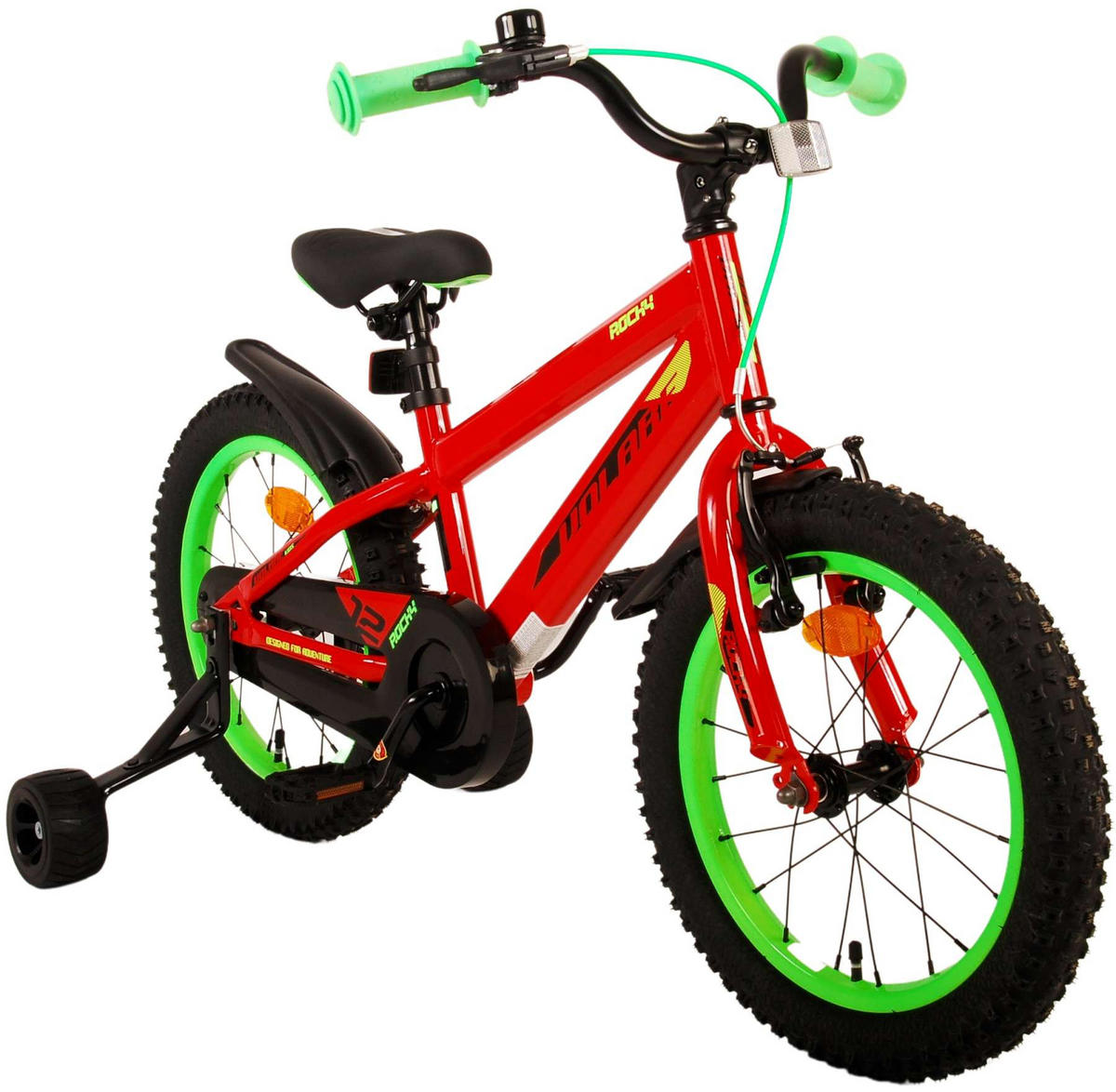 KINDERFAHRRAD Rocky - Jungen - 16 Zoll - Rücktritt + Handbremse - Rot - Rot, Metall (53cm) - TPFSports