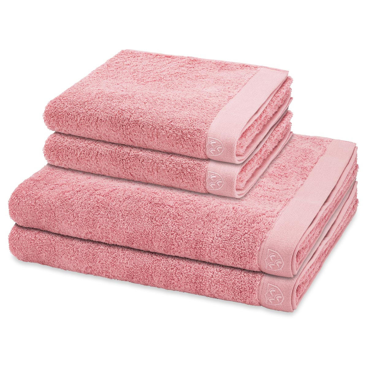 FROTTIERSET Doubleface Stripes 4-teilig - Rosa, Textil (50/100cm) - Ross