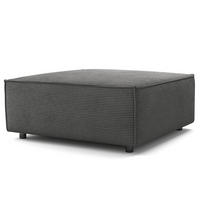 POLSTERHOCKER - Quadratisch - Anthrazit/Schwarz, Kunststoff/Textil (98/40/97cm) - home24