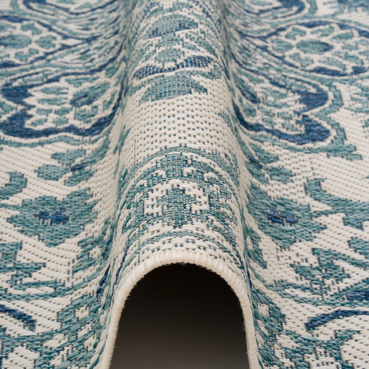 IN- UND OUTDOOR TEPPICH CARPETTO VINTAGE - Blau, Textil (200/285cm) - Pergamon