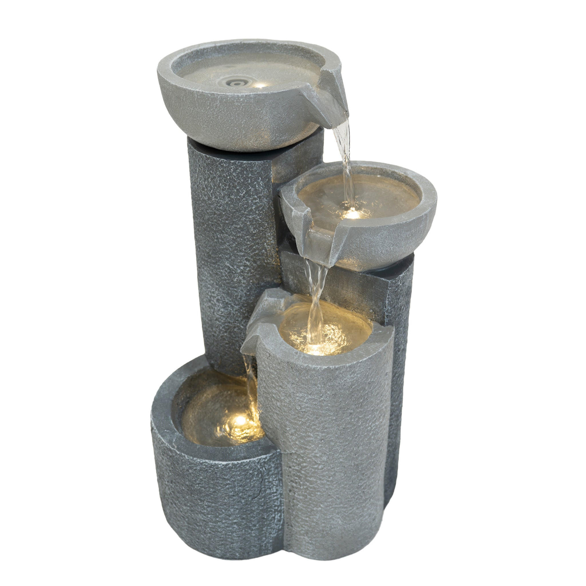 GARTENBRUNNEN "Tranquil Tiers" - Grau, Kunststoff (32/33/56cm) - Monstershop