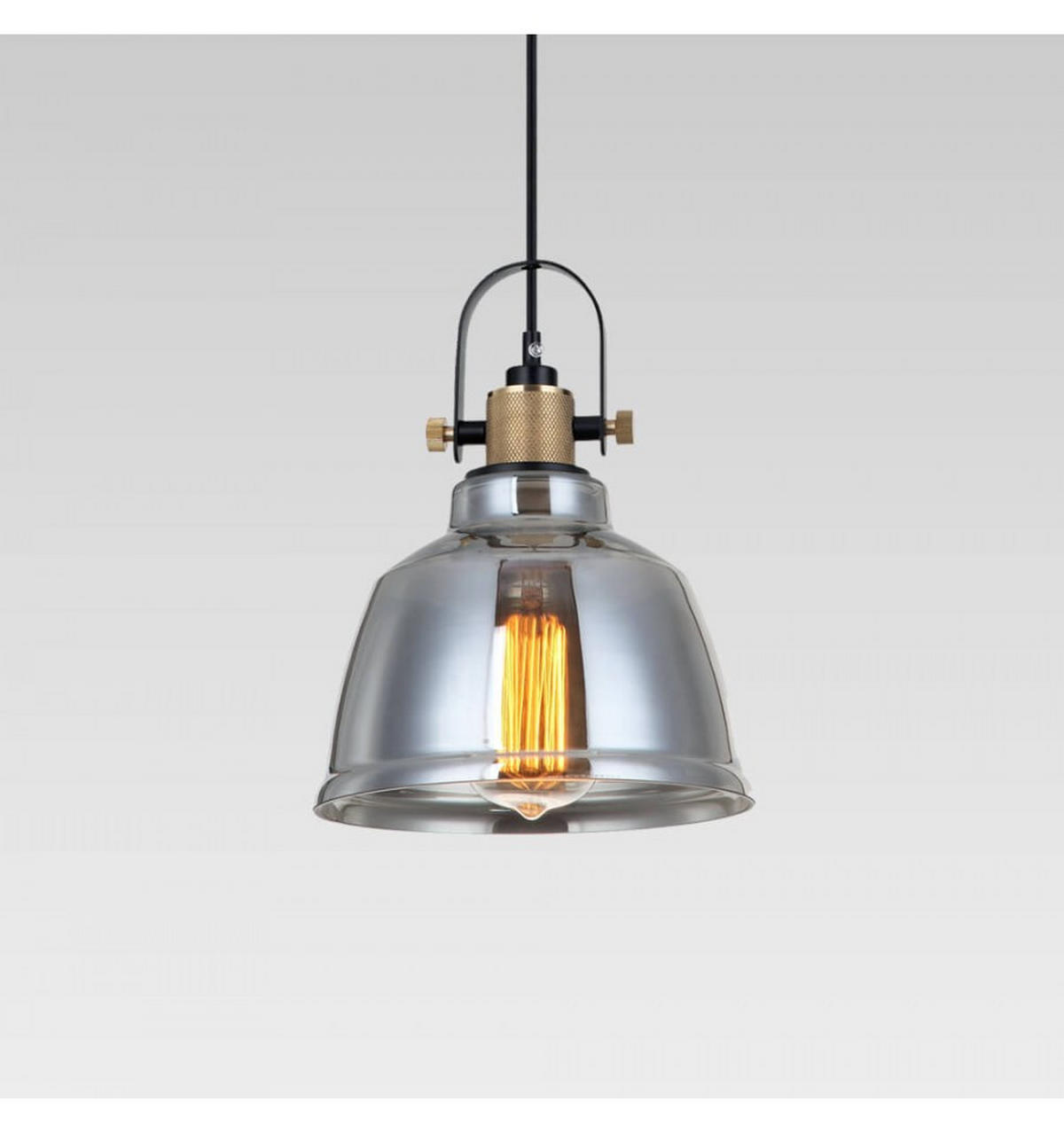 HÄNGELEUCHTE Kalinka, Rauchgrau, 150cm - Grau, Glas (150/20/150cm) - KOSILUM