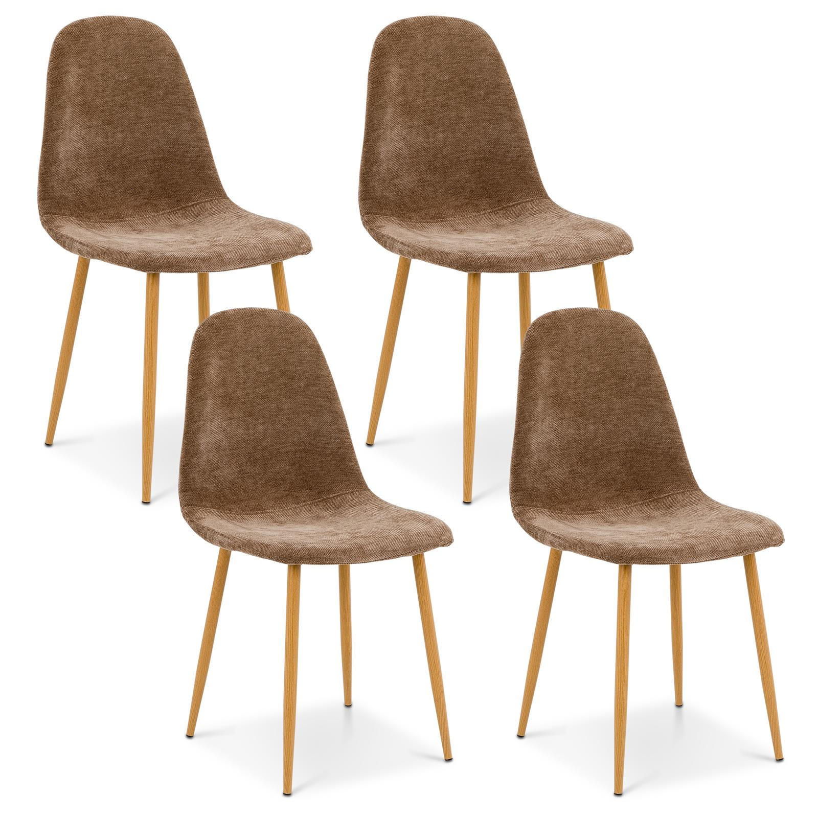ESSZIMMERSTUHL PUNTA 4er-Set dunkelbraun - Dunkelbraun, Textil (45/86/53cm) - IDIMEX
