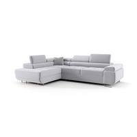 ECKSOFA Monaro Mit Schlaffunktion - Hellgrau, Holzwerkstoff/Textil (275/202cm) - Fun Möbel
