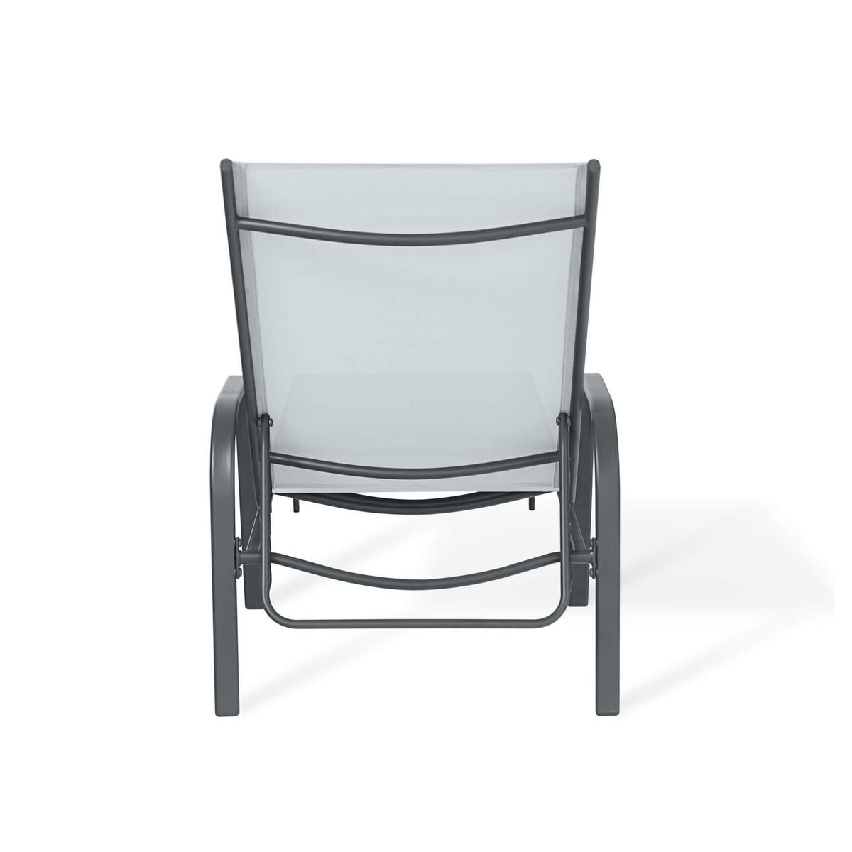 SONNENLIEGE Hellgrau 195/95/69 cm - Hellgrau, Metall (195/94/69cm) - Mobili Rebecca