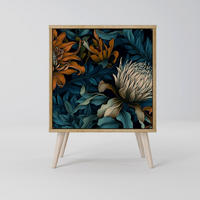 SIDEBOARD MORNING BLOOM, Eichefarben, 57,5x42x77,5 cm, Schräge Buchenholzfüße - Eichefarben/Buchefarben, Holzwerkstoff/Buchenholz (57.5/77.5/42cm) - SpaceRebels