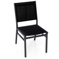 TERRASSENSTUHL Schwarz - Schwarz, Metall (45/87/60cm) - COSTWAY