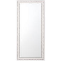 WANDSPIEGEL weiß/silber rechteckig 50/130 cm Mauleon - Silberfarben/Weiß, Kunststoff (50/130/3cm) - Beliani