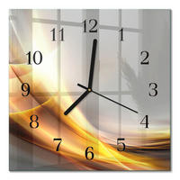 WANDUHR 30x30 cm - Abstraktion - Multicolor, Glas (30/30/0.4cm) - TULUP