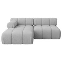 ECKSOFA modulares Sofa Razon-L1 - 190x160x70 cm Hellgrau Bouclé - Hellgrau, Holzwerkstoff/Textil (190/160cm) - ALTDECOR