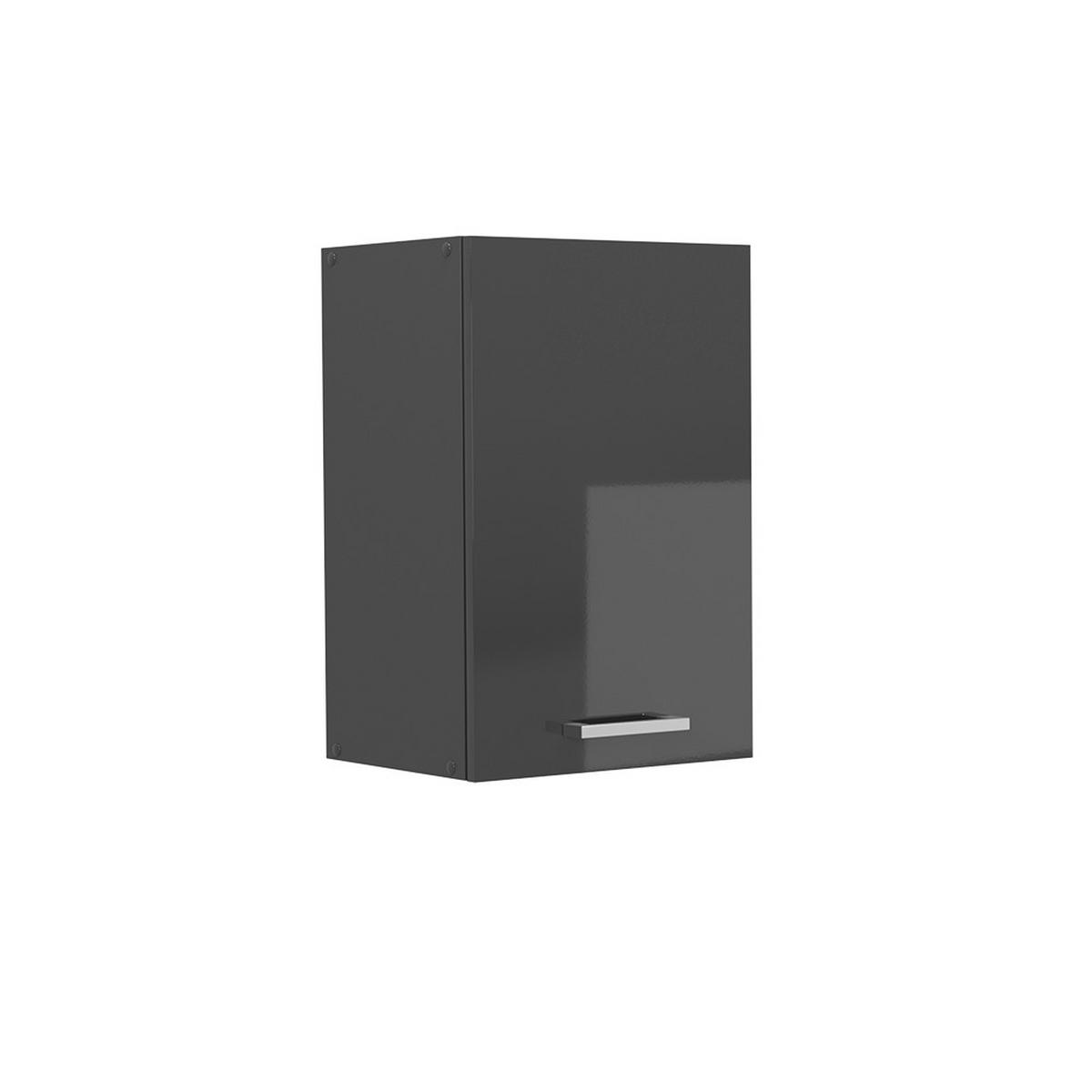 HÄNGESCHRANK R-Line Anthrazit Hochglanz 40 cm - Schwarz Hochglanz/Anthrazit, Holzwerkstoff (40/60/31cm) - Vicco